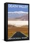 Death Valley National Park, California, Highway Scene-Lantern Press-Framed Stretched Canvas