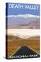 Death Valley National Park, California, Highway Scene-Lantern Press-Stretched Canvas