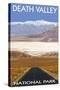 Death Valley National Park, California, Highway Scene-Lantern Press-Stretched Canvas