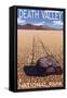 Death Valley National Park, California, Moving Rocks-Lantern Press-Framed Stretched Canvas