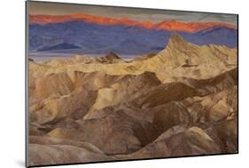 Death Valley National Park, California: Sunrise On Zabriskie Point-Ian Shive-Mounted Photographic Print