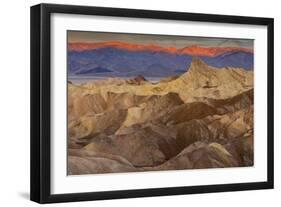 Death Valley National Park, California: Sunrise On Zabriskie Point-Ian Shive-Framed Premium Photographic Print