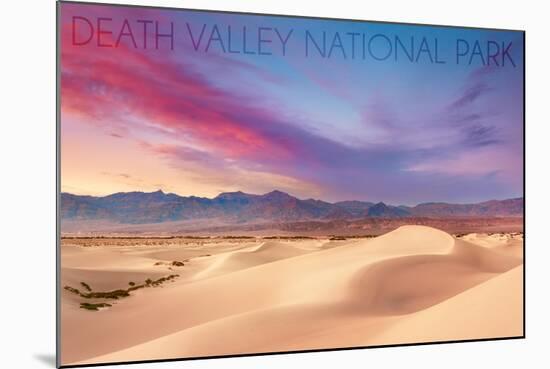 Death Valley National Park - Mesquite Dunes-Lantern Press-Mounted Art Print
