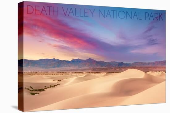 Death Valley National Park - Mesquite Dunes-Lantern Press-Stretched Canvas