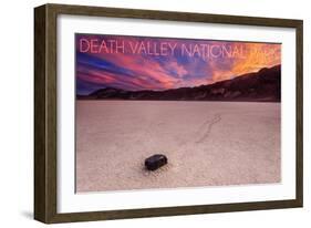 Death Valley National Park - Racetrack at Sunset-Lantern Press-Framed Art Print