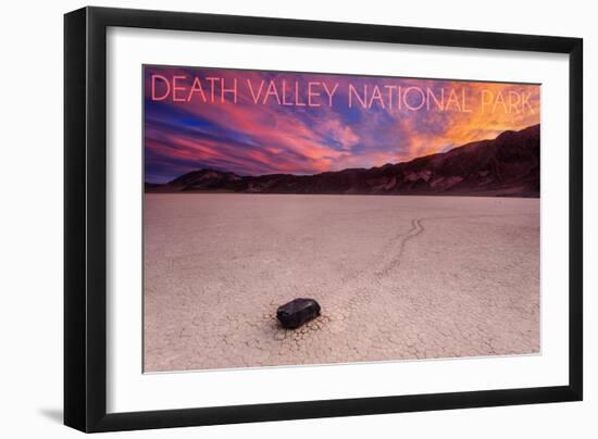 Death Valley National Park - Racetrack at Sunset-Lantern Press-Framed Art Print