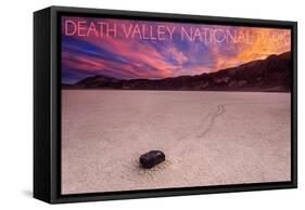 Death Valley National Park - Racetrack at Sunset-Lantern Press-Framed Stretched Canvas