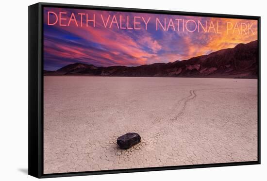 Death Valley National Park - Racetrack at Sunset-Lantern Press-Framed Stretched Canvas