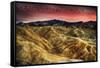 Death Valley National Park - Stormy Sky-Lantern Press-Framed Stretched Canvas