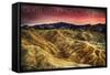 Death Valley National Park - Stormy Sky-Lantern Press-Framed Stretched Canvas