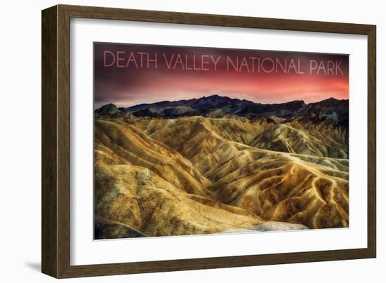 Death Valley National Park - Stormy Sky-Lantern Press-Framed Art Print