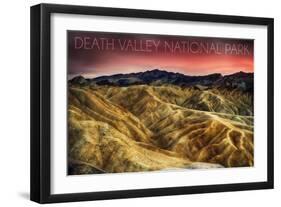 Death Valley National Park - Stormy Sky-Lantern Press-Framed Art Print