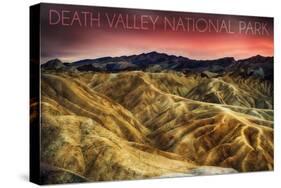 Death Valley National Park - Stormy Sky-Lantern Press-Stretched Canvas