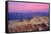 Death Valley National Park - Zabriskie Point and Sunset-Lantern Press-Framed Stretched Canvas