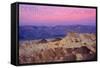 Death Valley National Park - Zabriskie Point and Sunset-Lantern Press-Framed Stretched Canvas