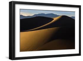 Death Valley NP, CA: Mequite Sand Dunes Near Stovepipe Wells, Hikers Along The 100 Foot Tall Dunes-Ian Shive-Framed Photographic Print