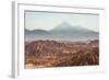 Death Valley (Valle De La Muerte) and Licancabur Volcano, Atacama Desert, Chile-Matthew Williams-Ellis-Framed Photographic Print