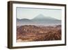 Death Valley (Valle De La Muerte) and Licancabur Volcano, Atacama Desert, Chile-Matthew Williams-Ellis-Framed Photographic Print