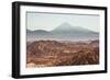 Death Valley (Valle De La Muerte) and Licancabur Volcano, Atacama Desert, Chile-Matthew Williams-Ellis-Framed Photographic Print