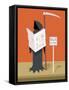 Death waiting at the bus stop-Harry Briggs-Framed Stretched Canvas