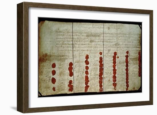 Death Warrant of Charles I-null-Framed Giclee Print