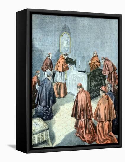 Deathbed of Pope Leo XIII-null-Framed Stretched Canvas