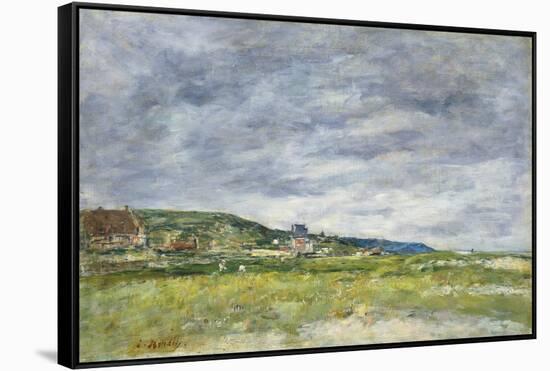 Deauville, Les Dunes-Eugène Boudin-Framed Stretched Canvas