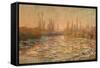 Débâcle Sur La Seine Ou Les Glaçons, Thawing of River Seine, or Ice Floe Breaking Up-Claude Monet-Framed Stretched Canvas