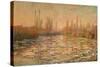 Débâcle Sur La Seine Ou Les Glaçons, Thawing of River Seine, or Ice Floe Breaking Up-Claude Monet-Stretched Canvas