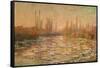 Débâcle Sur La Seine Ou Les Glaçons, Thawing of River Seine, or Ice Floe Breaking Up-Claude Monet-Framed Stretched Canvas
