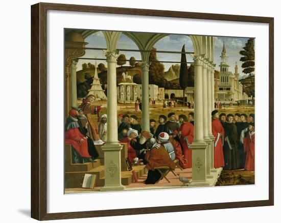 Debate of St. Stephen-Vittore Carpaccio-Framed Giclee Print