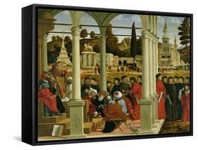 Debate of St. Stephen-Vittore Carpaccio-Framed Stretched Canvas