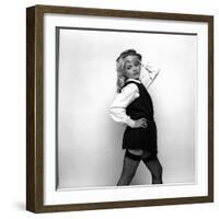 Debbie Harry Blondie Singer Dressed as a Schoolgirl 1978-null-Framed Photographic Print