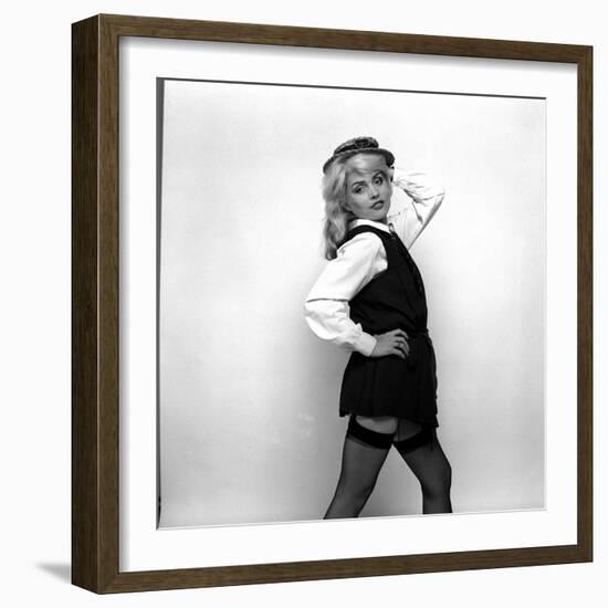 Debbie Harry Blondie Singer Dressed as a Schoolgirl 1978-null-Framed Photographic Print