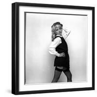 Debbie Harry Blondie Singer Dressed as a Schoolgirl 1978-null-Framed Photographic Print