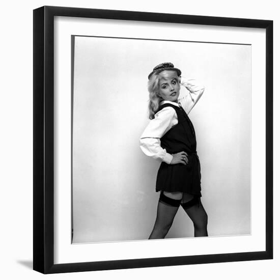 Debbie Harry Blondie Singer Dressed as a Schoolgirl 1978-null-Framed Photographic Print