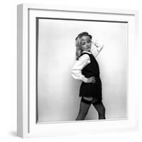 Debbie Harry Blondie Singer Dressed as a Schoolgirl 1978-null-Framed Photographic Print