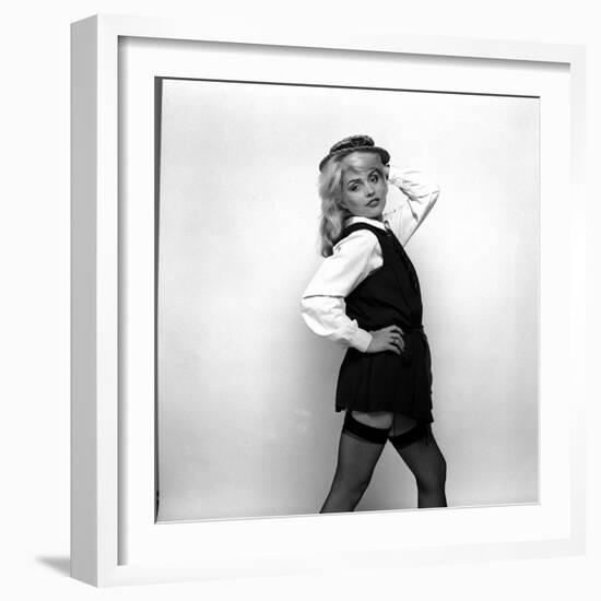 Debbie Harry Blondie Singer Dressed as a Schoolgirl 1978-null-Framed Photographic Print