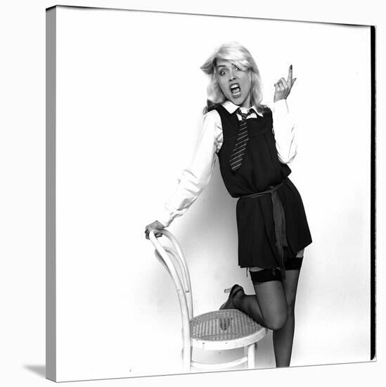 Debbie Harry Blondie Singer Dressed as Schoolgirl 1978-null-Stretched Canvas