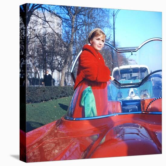 Debbie Reynolds in a Lincoln Futura Car in a Scene of 'It Started with a Kiss', 1959-Loomis Dean-Stretched Canvas