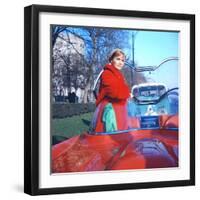 Debbie Reynolds in a Lincoln Futura Car in a Scene of 'It Started with a Kiss', 1959-Loomis Dean-Framed Photographic Print