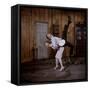 Debbie Reynolds Lifts Fellow Actor Tony Randall in a Scene from 'The Mating Game', 1959-Allan Grant-Framed Stretched Canvas
