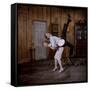 Debbie Reynolds Lifts Fellow Actor Tony Randall in a Scene from 'The Mating Game', 1959-Allan Grant-Framed Stretched Canvas