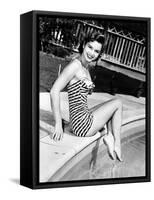 Debbie Reynolds Poolside, 1954-null-Framed Stretched Canvas