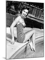 Debbie Reynolds Poolside, 1954-null-Mounted Photo