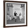 Debbie Reynolds with Co-Actor Carleton Carpenter on Set of the Film "Two Weeks with Love", 1950-Ed Clark-Framed Photographic Print