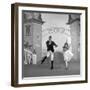 Debbie Reynolds with Co-Actor Carleton Carpenter on Set of the Film "Two Weeks with Love", 1950-Ed Clark-Framed Photographic Print