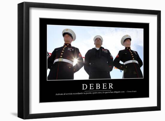 Deber. Cita Inspiradora Y Póster Motivacional-null-Framed Photographic Print