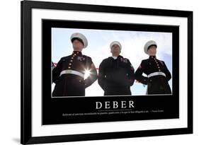 Deber. Cita Inspiradora Y Póster Motivacional-null-Framed Photographic Print