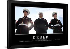 Deber. Cita Inspiradora Y Póster Motivacional-null-Framed Photographic Print